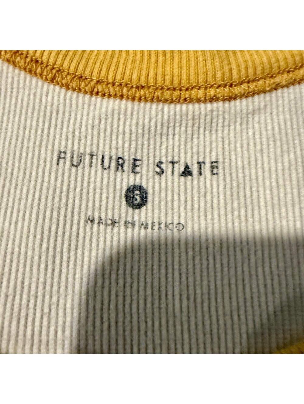 Future State "Premium Fresh Lemons" Ribbed Ringer Tank Top - Size Small - Picture 5 of 7